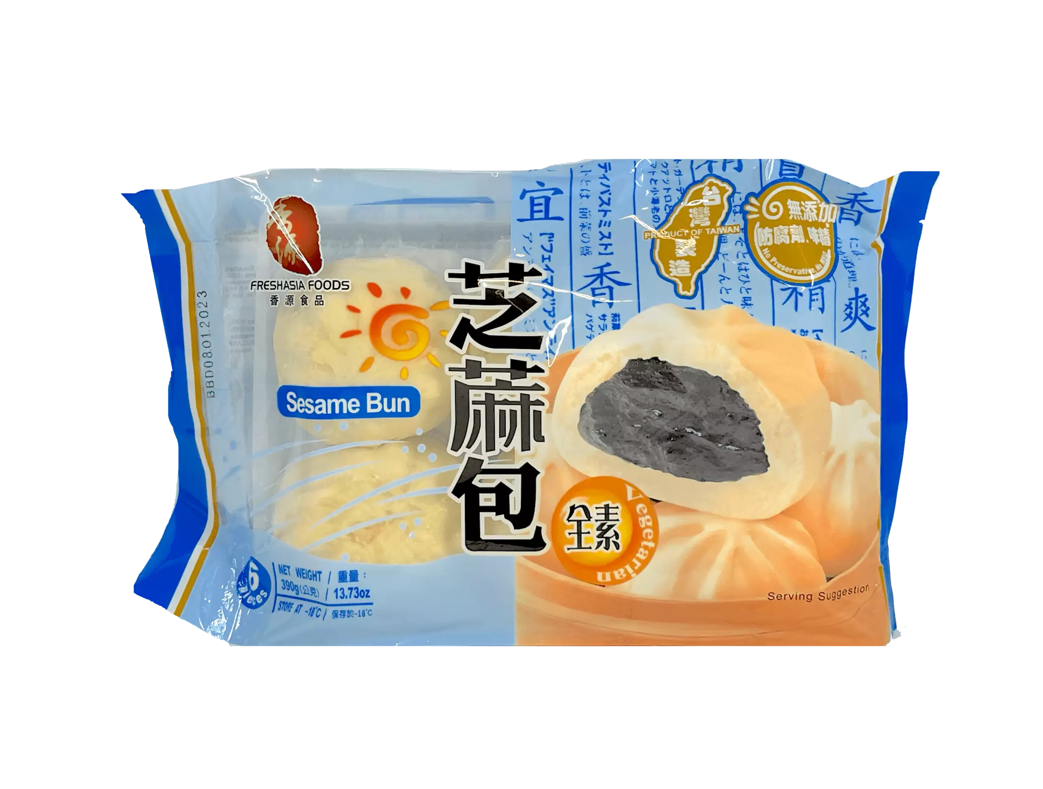 芝麻包全素冷冻390克香源中国