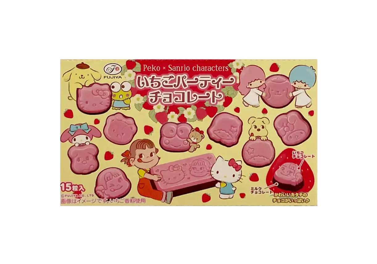 Bast Fore 22 09 30 Peco Sanrio Ichigo Party Characters Choklad 40g Fujiya Japan