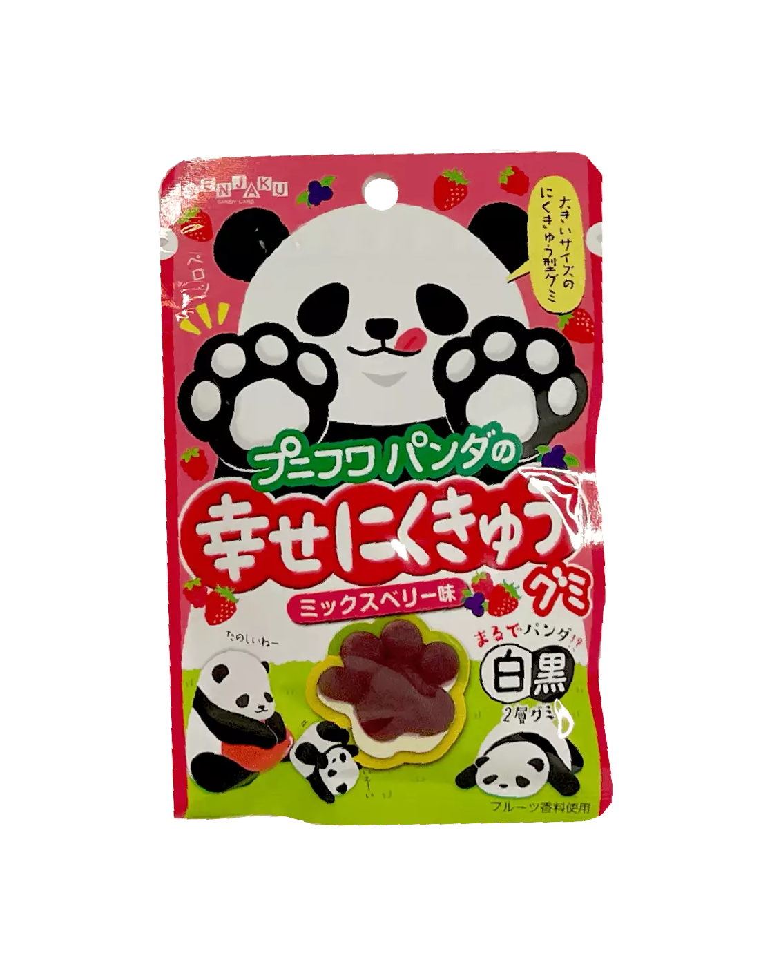 Puni Fuwa Panda Nikukyu Gummy Mix Berry Flavour 32g Senjaku Japan