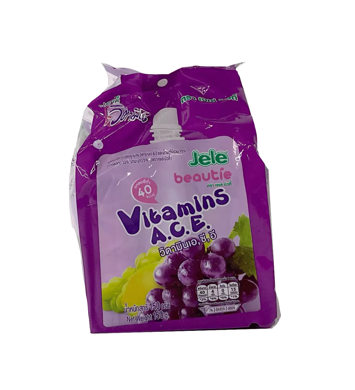 Jele Grape Flavour 150gx3st/Package Beautie Thailand