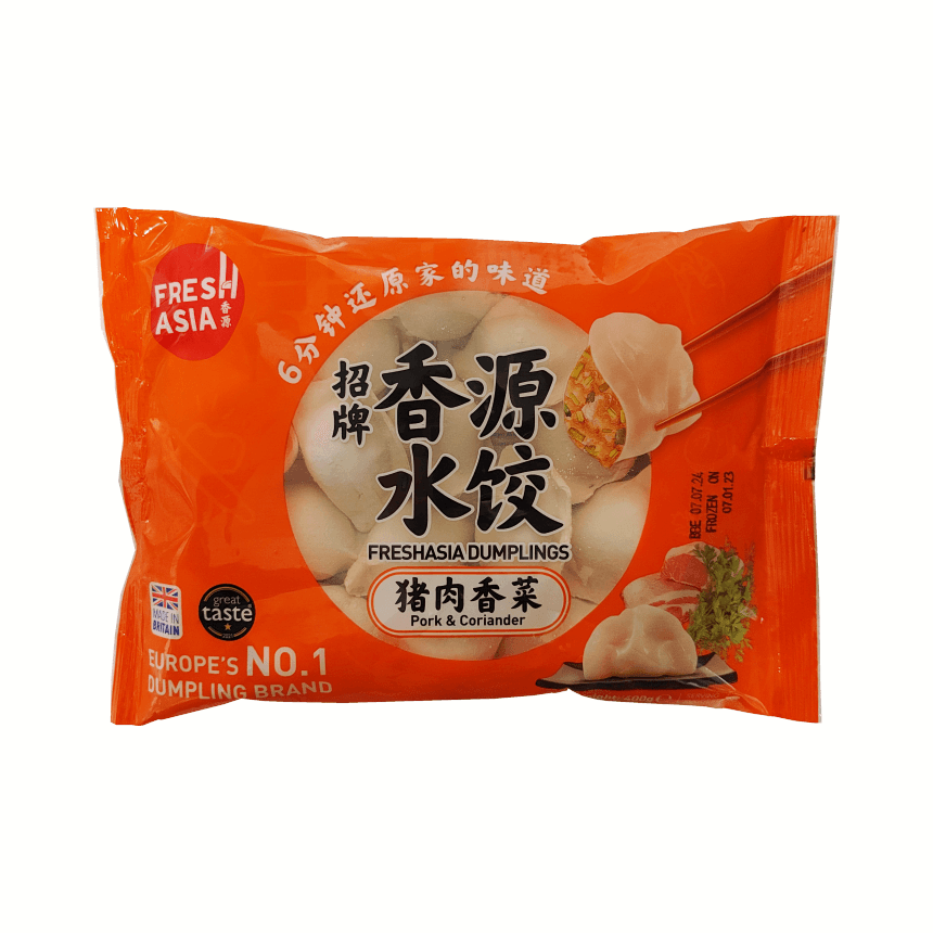 Dumpling With Pork/Coriander Filling Frozen 400g Freshasia UK