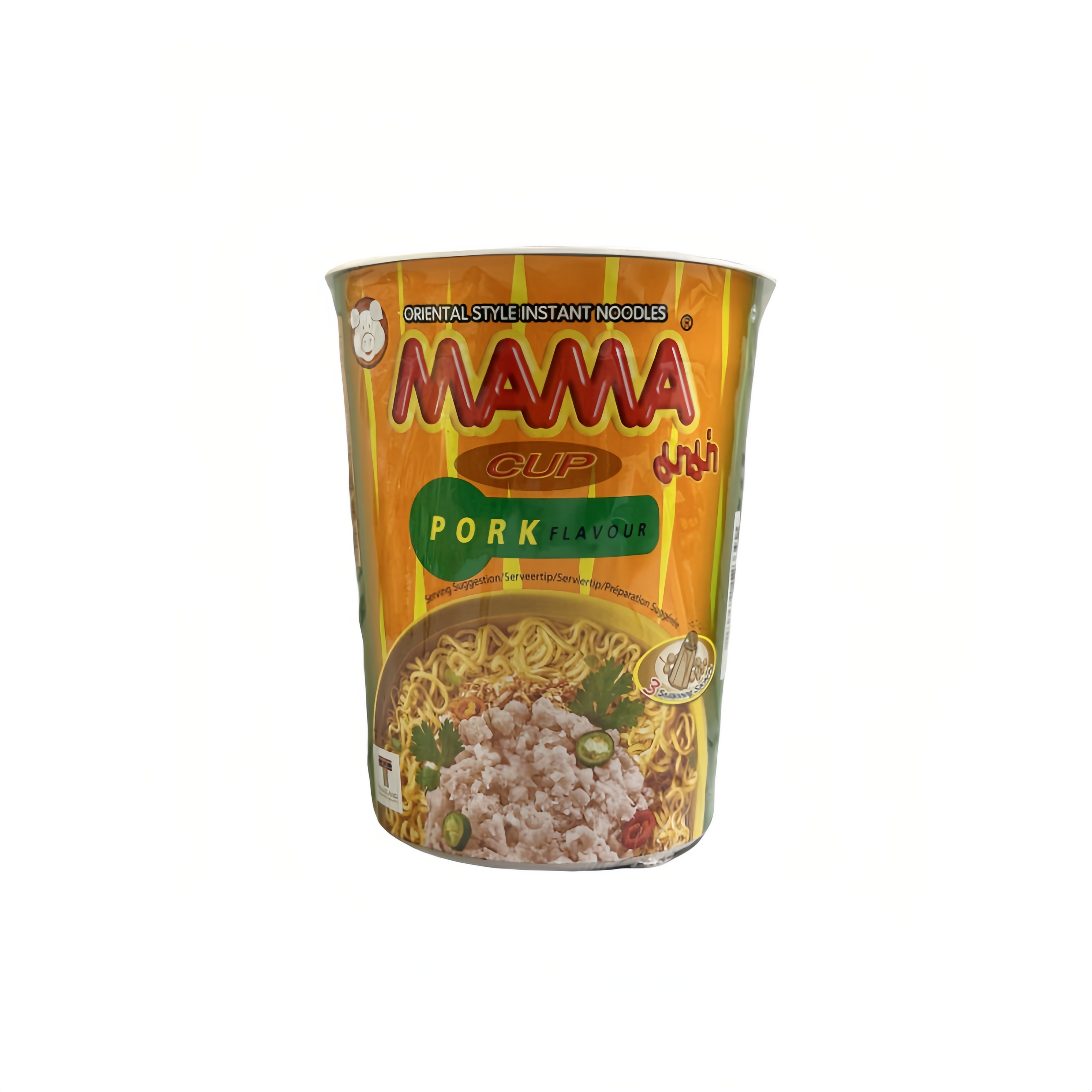 Instant Noodles Cup Pork Flavor 70g Mama Thailand