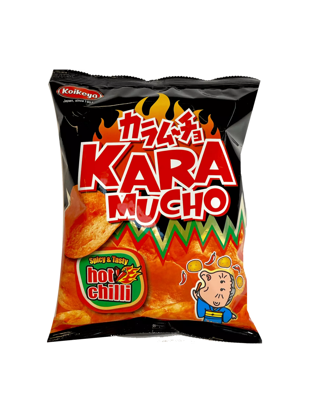 Snacks Chips Karamucho Hot Chili Släta 60g Koikeya Japan