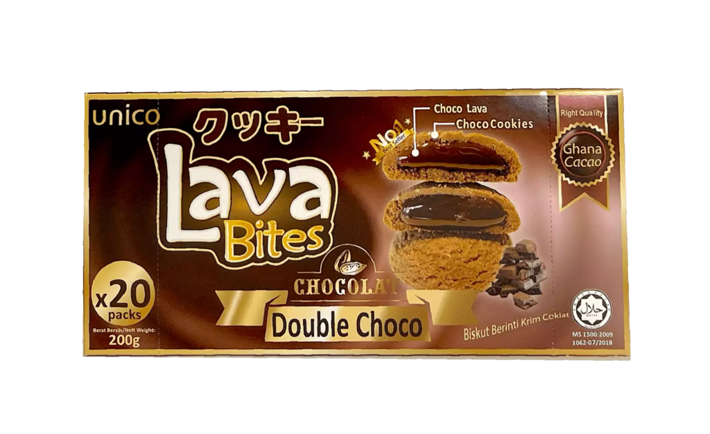 爆浆曲奇饼干 双层巧克力风味 200g My Lava Bites Unico 马来西亚