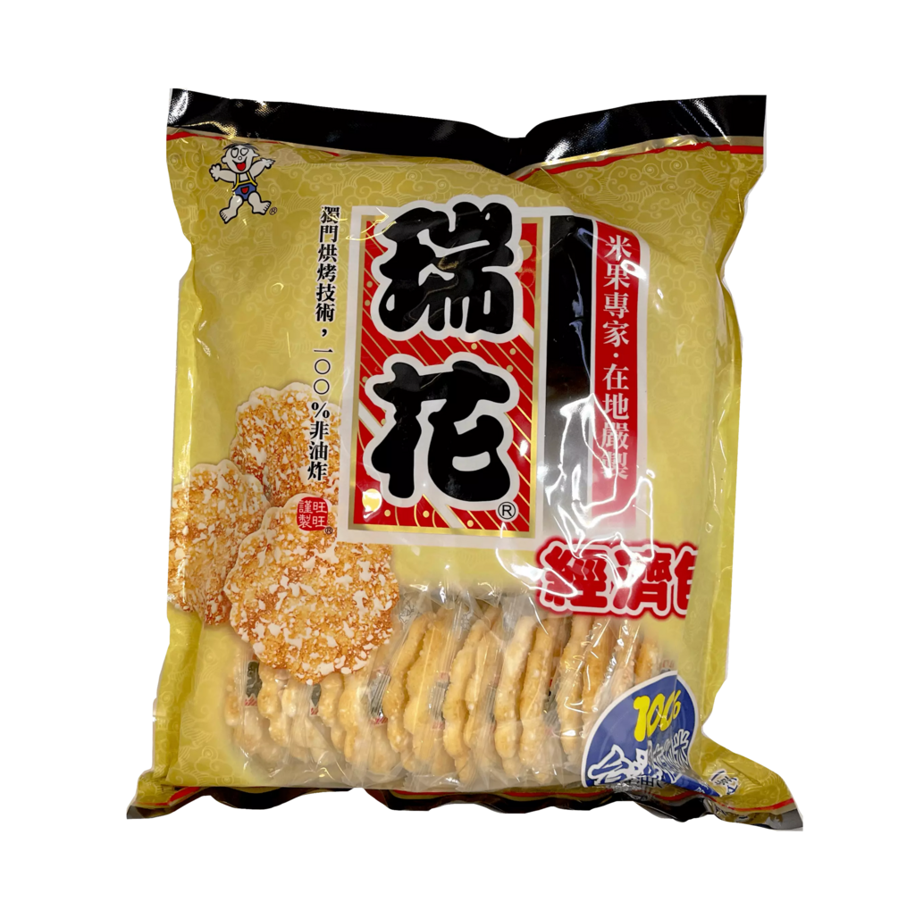 Senbei Cracker Blommor Form 350g Want Want Kina