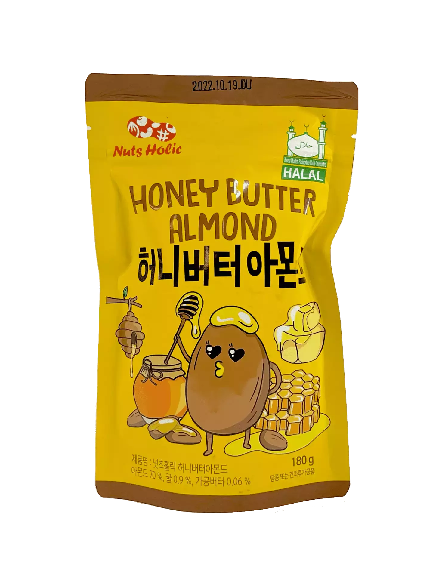 杏仁 蜂蜜黄油味 180g Nuts Holic Korea 韩国