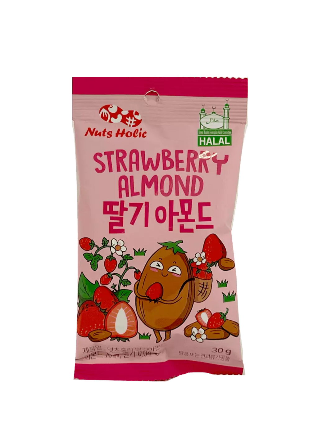 Mandel Honung Med Jordgubb Smak 240g (8x30g)/Förp Nuts Holic Korea