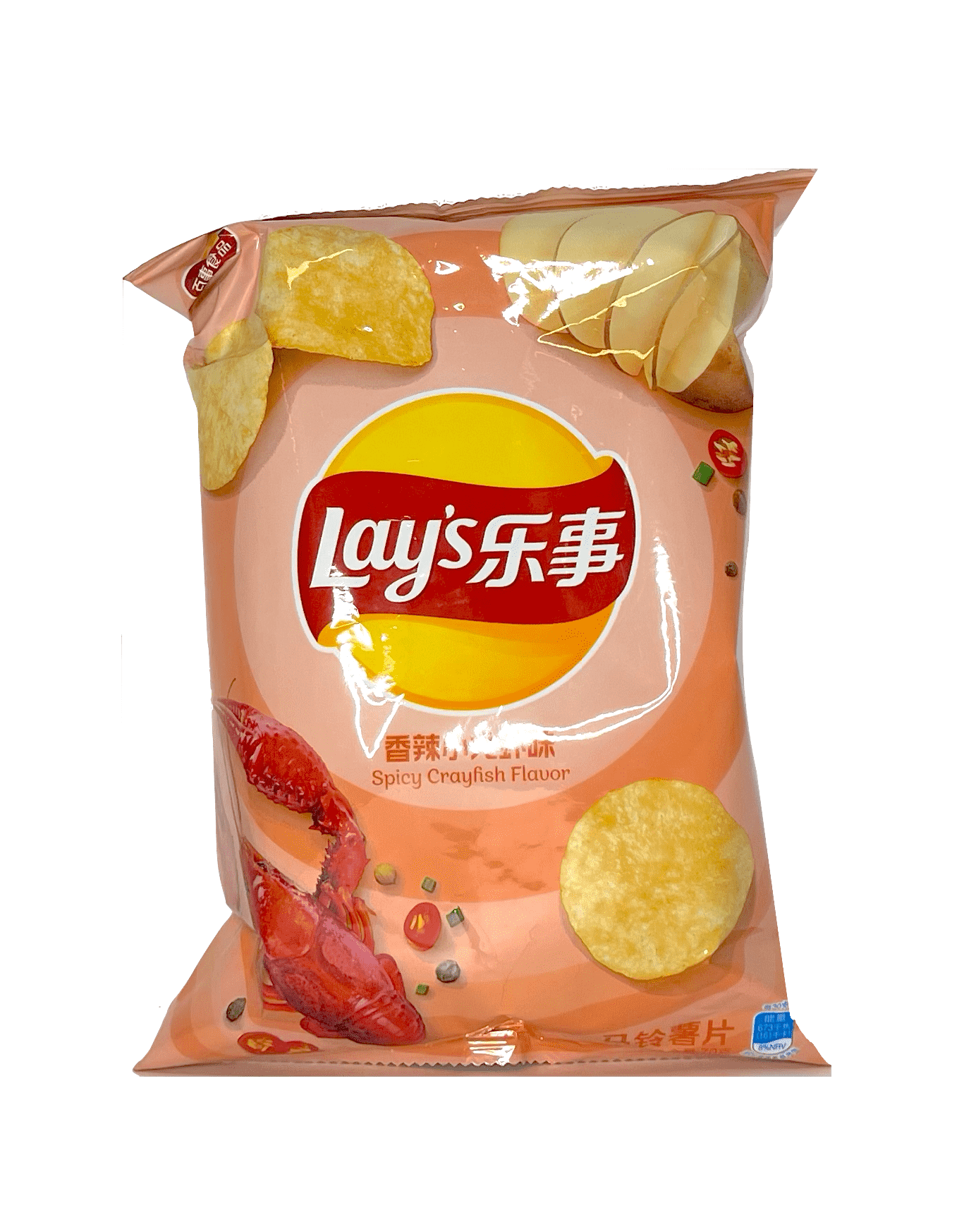 Potato Chips-Artificial Spicy Crayfish Flavor 70g LAY’ S Kina