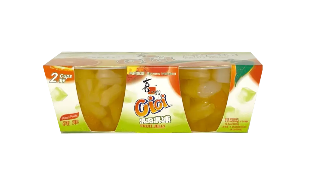 2 Cups Jelly Mixed Fruit Flavour 200gx2st/pkt XZL Kina