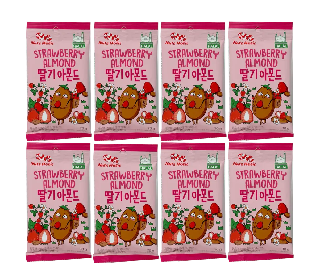 蜂蜜杏仁 草莓風味 240g(8小包x30g)/盒Nuts Holic 韓國