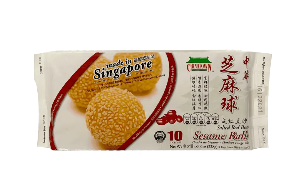 Sesame Balls Fried Filled With Salted Red Bean Pasta Frozen 228g Chinatown Singapore