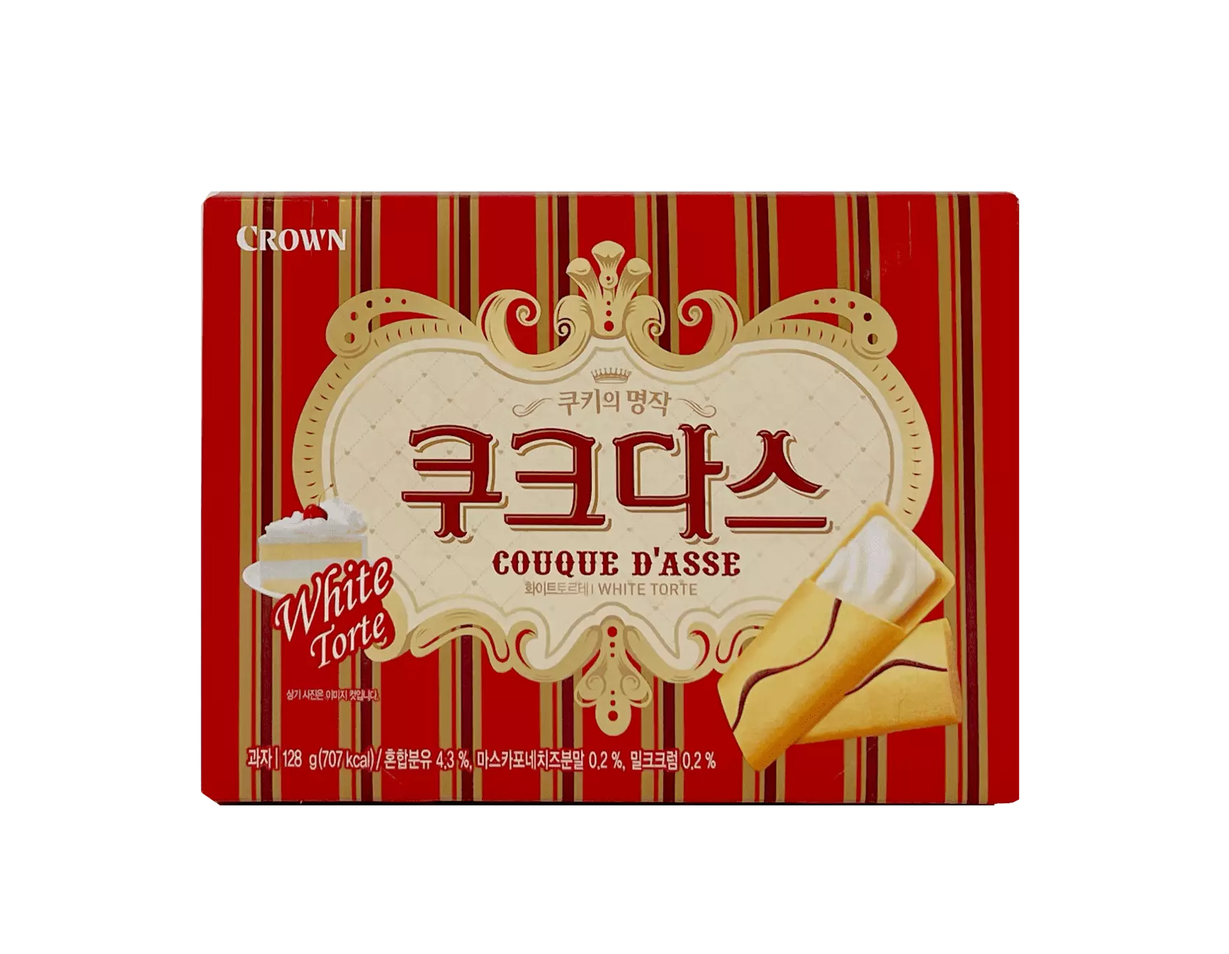 Kakor - White Torte Smak 128g Couque Dasse Crown Korea