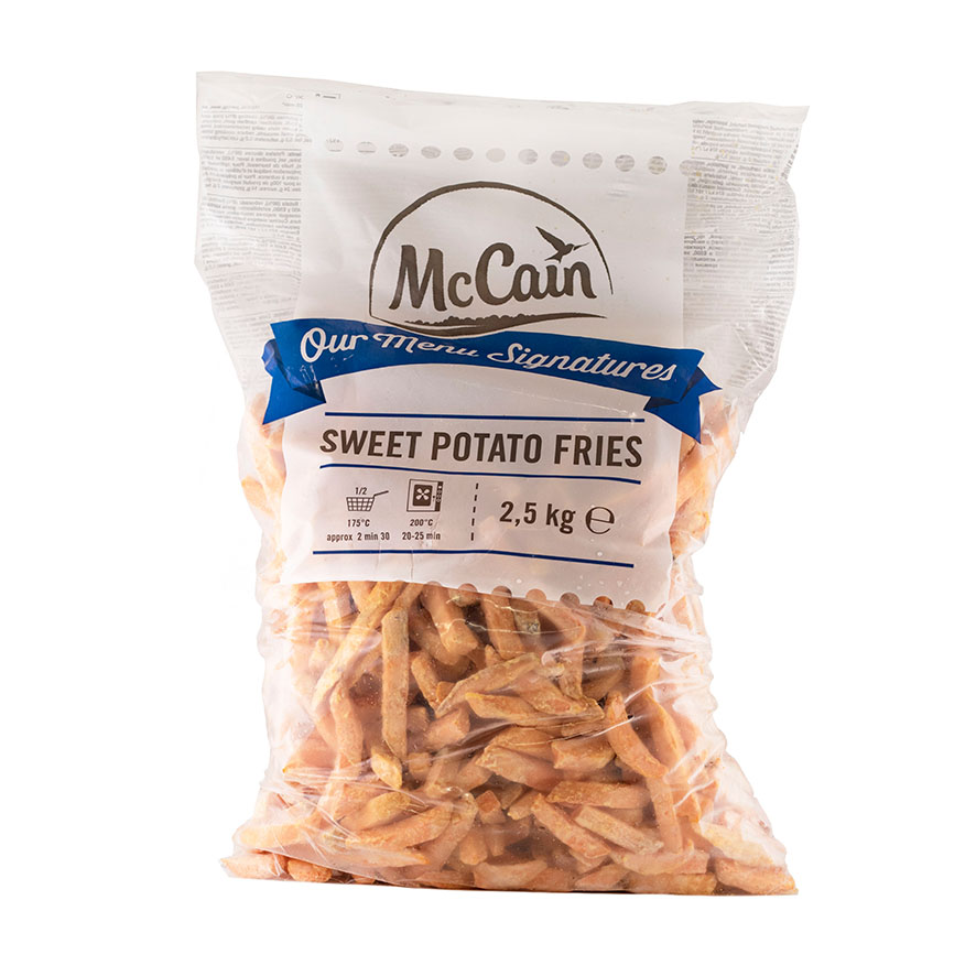 Sweet Potato French Fries 11mm Frozen 2.5kg / Bag McCain