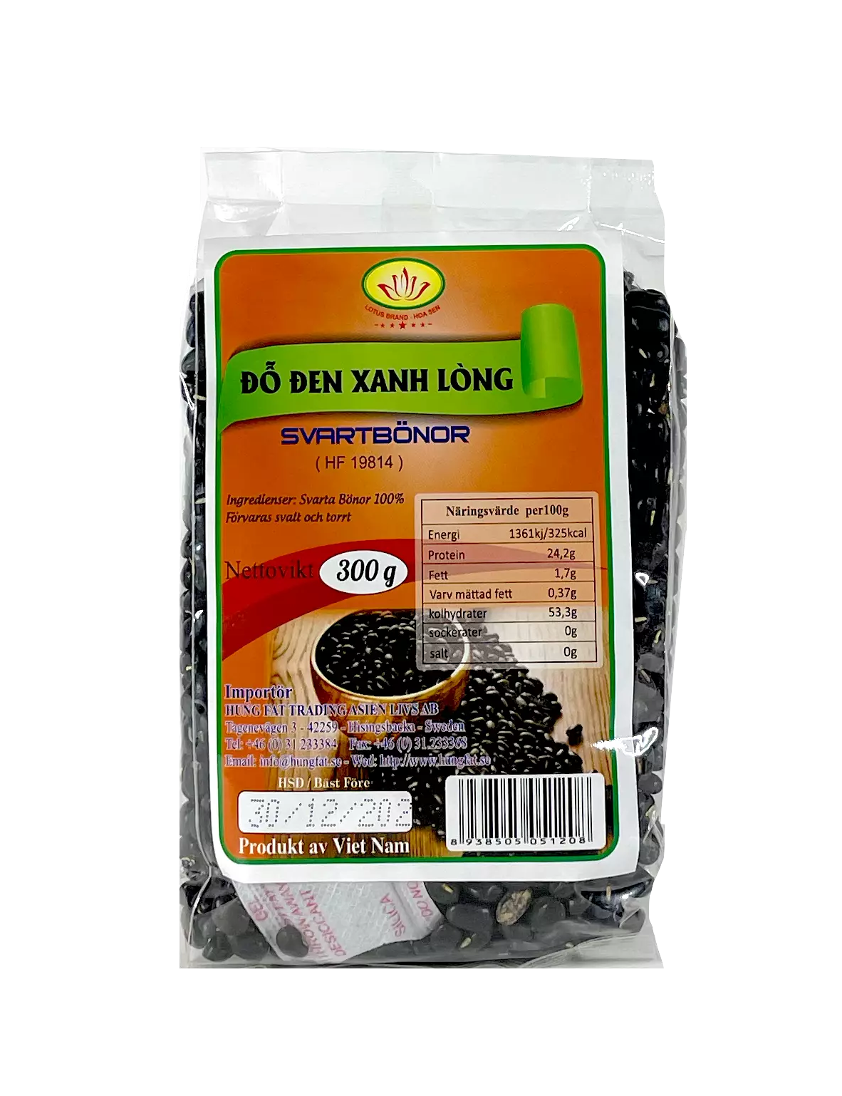 Svarta bönor 300g - Dau Den Xanh Long Vietnam
