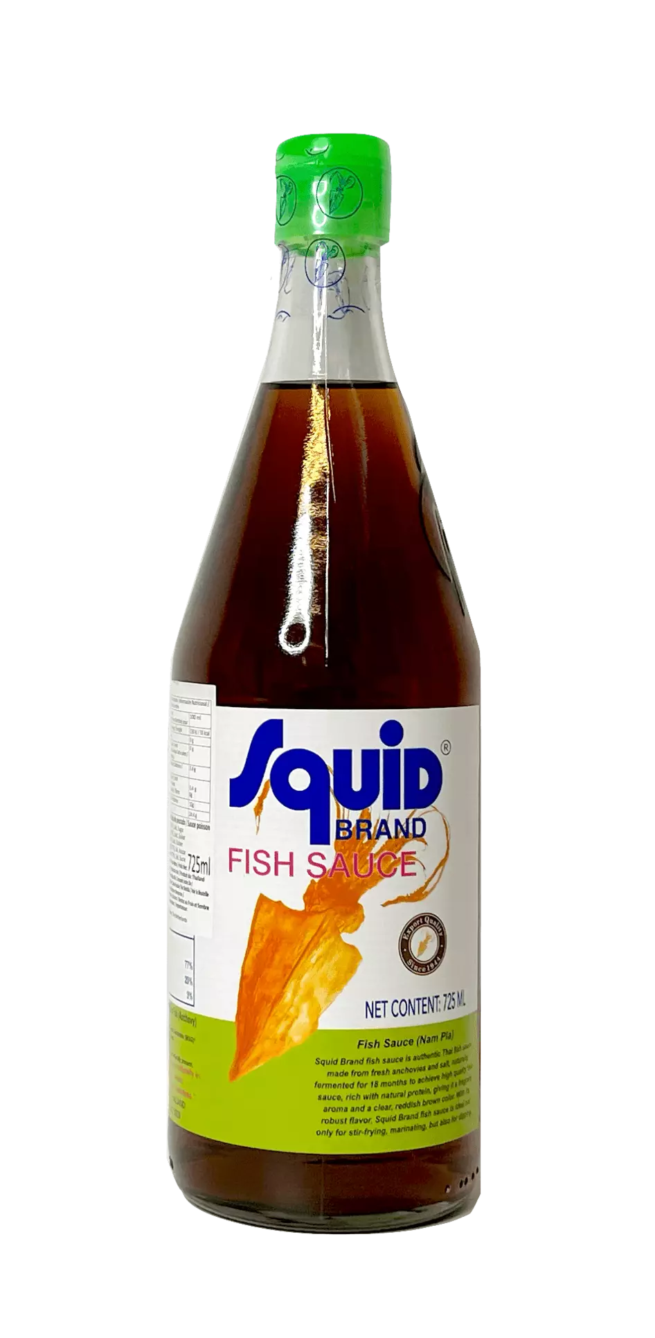 Fish sauce in Glass bottle 725ml Squid Thailand