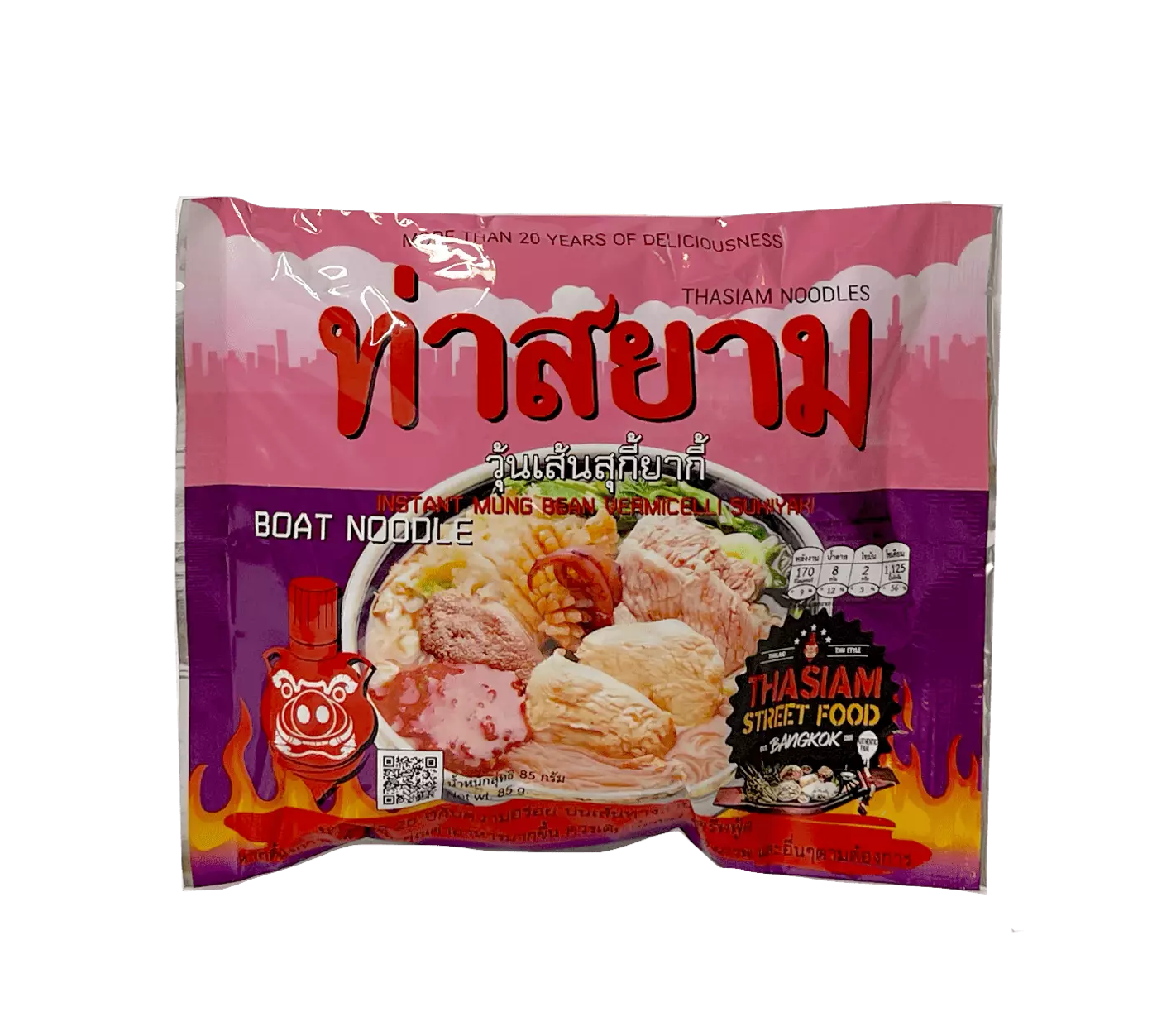 Snabb Mungböna Nudlar Med Sukiyaki Smak 85g THASIAM Thailand