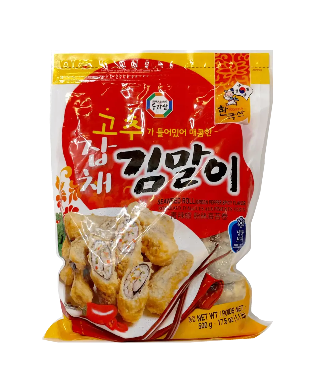 Vegan Seagrass Rolls With Spicy Flavour 500g - Surasang Korea
