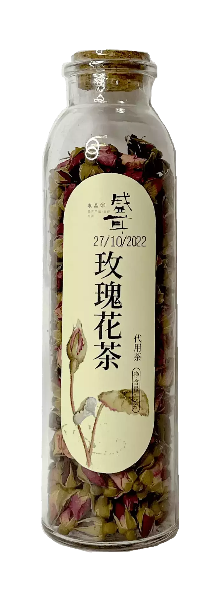 保质期:2022.10.27 玫瑰花茶 58g 盛耳 中国