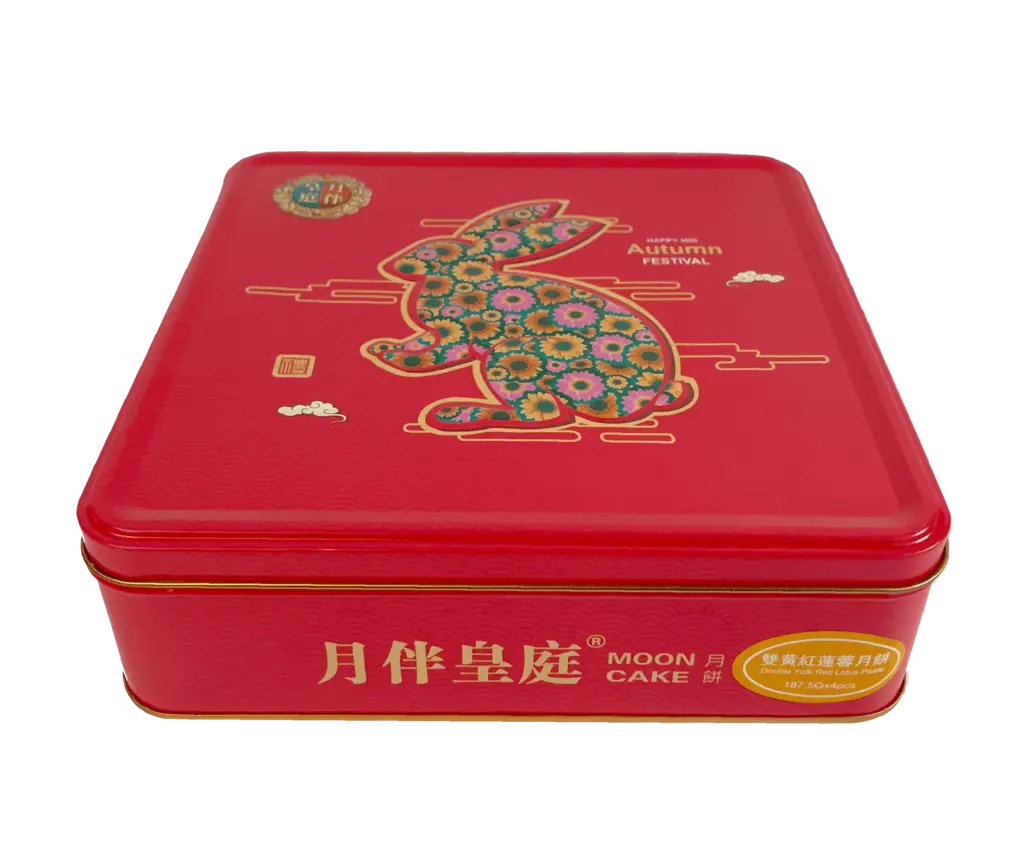 月饼 双黄红莲蓉口味 750g 尊贵精致礼盒 月伴皇庭 中国