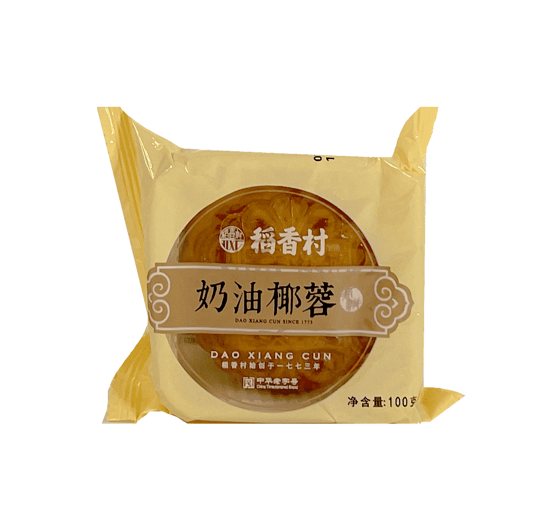 Månkaka/Mooncake Vanilj Kräm och Kokospasta 100g - Dao Xiang Cun Kina