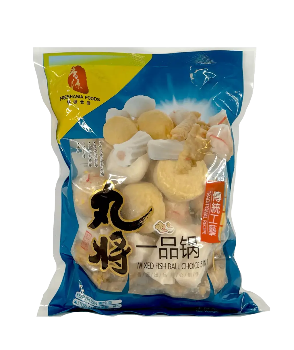 Hot Pot - Fish Balls Choice 5 in 1 Frozen 500g WJ Freshasia China
