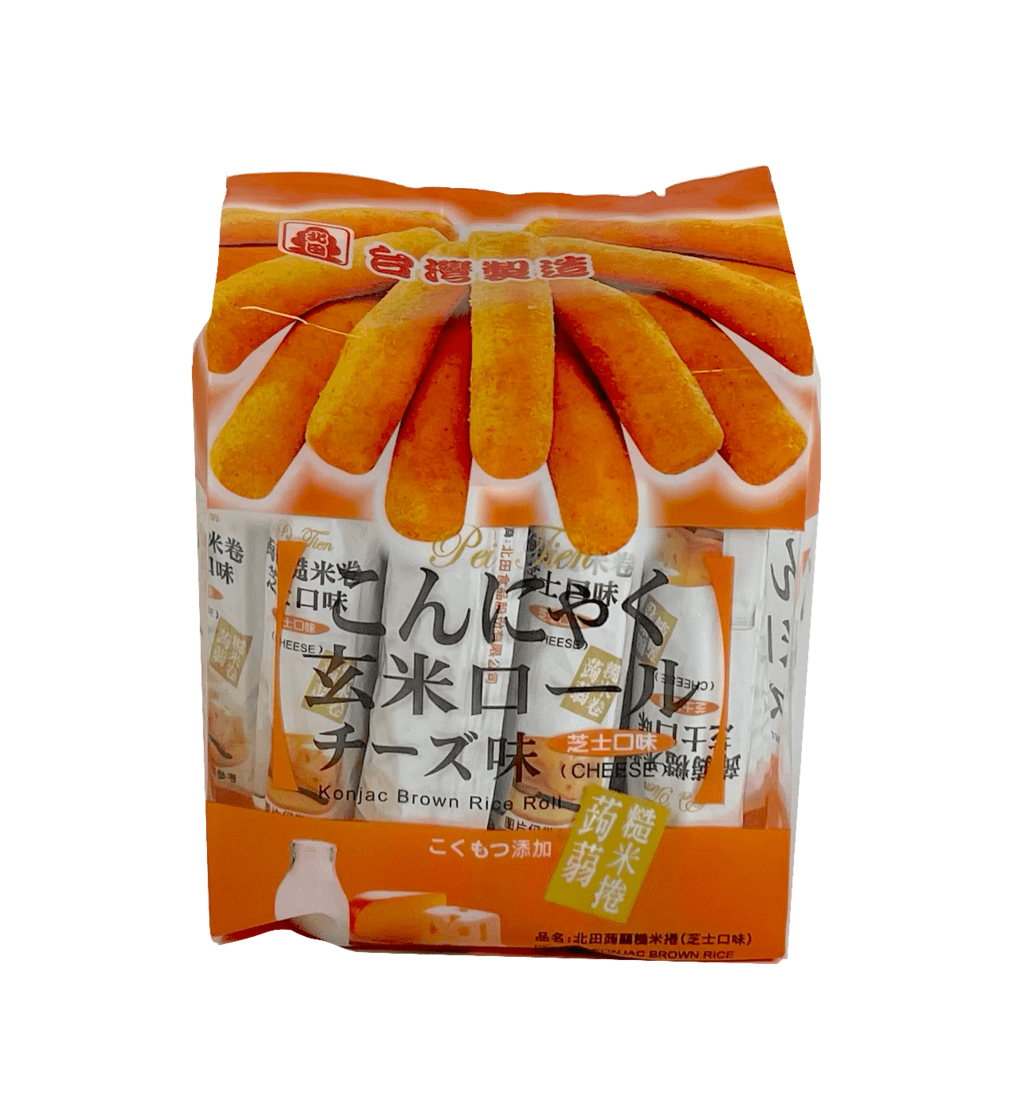 Snacks Brown Rice Rolls With Cheese Flavor 160g Pei Tien Taiwan
