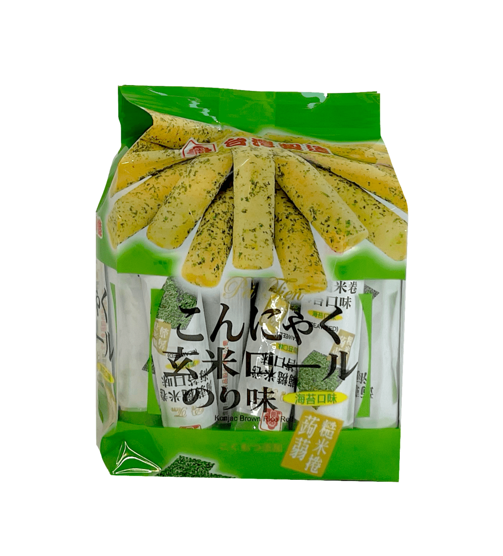 Snacks Brunt Risrullar Med Sjögrässmak 160g Pei Tien Taiwan
