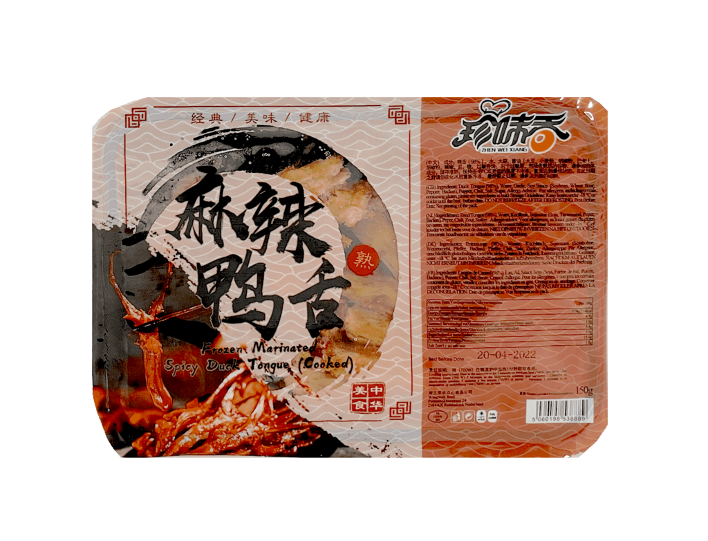 Marinerad Kryddig Anktunga (tillagad) Fryst 150g Zhen Wei Xiang  Kina