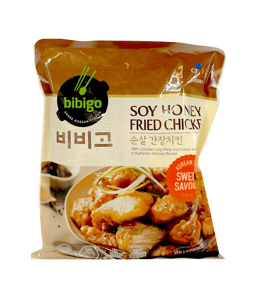 Korean Style Fried Chicken with Soy & Honey Sauce Frozen 350g Bibigo Korea