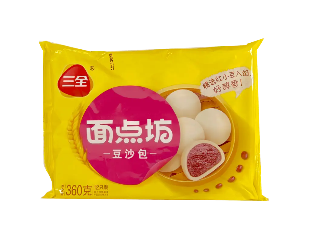 冷冻 豆沙包360g 面点坊  (12个) 三全