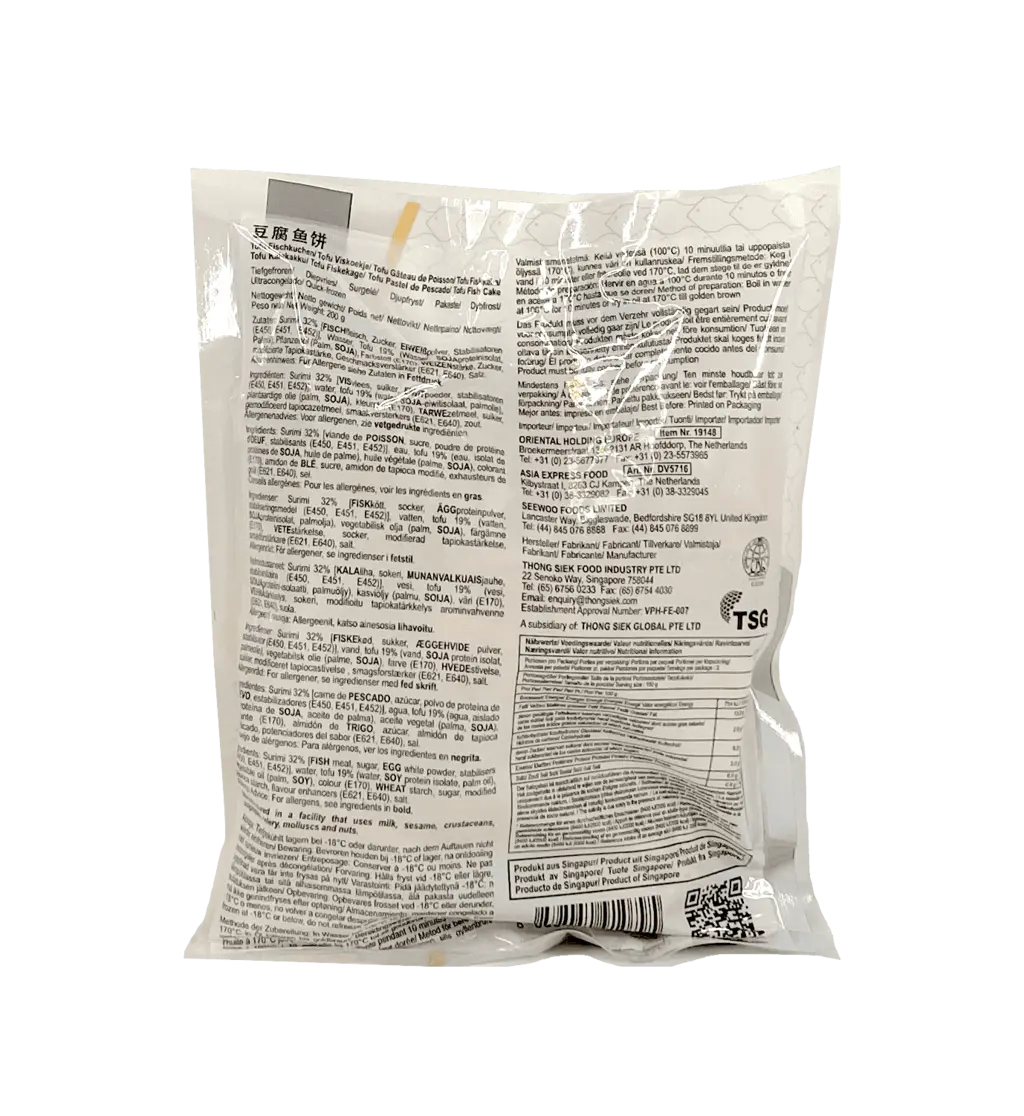 Tofu Fiskkaka Fryst 200g Dodo Singapore