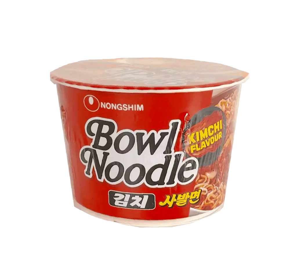Snabbnudlar Bowl Kimchi Röd 100g Nongshim Korea