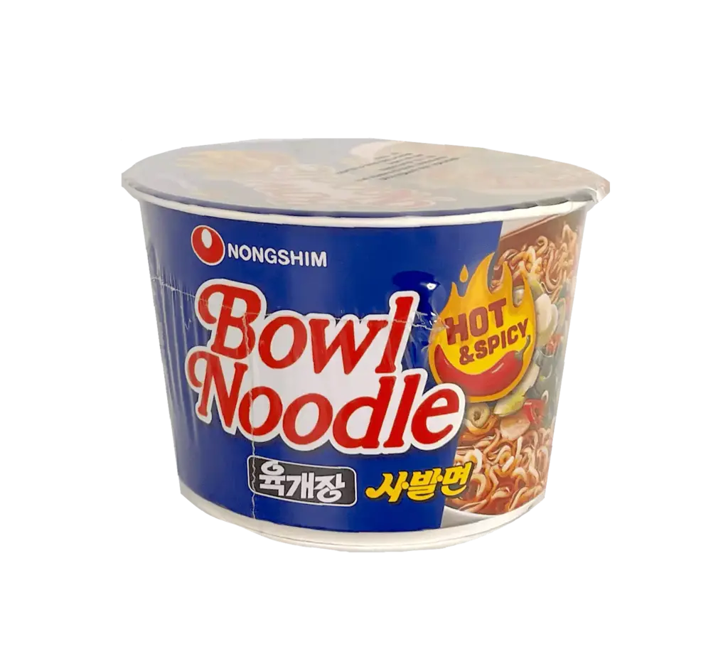 Instant Noodles Bowl Hot / Spicy Blue 100g Nongshim Korea