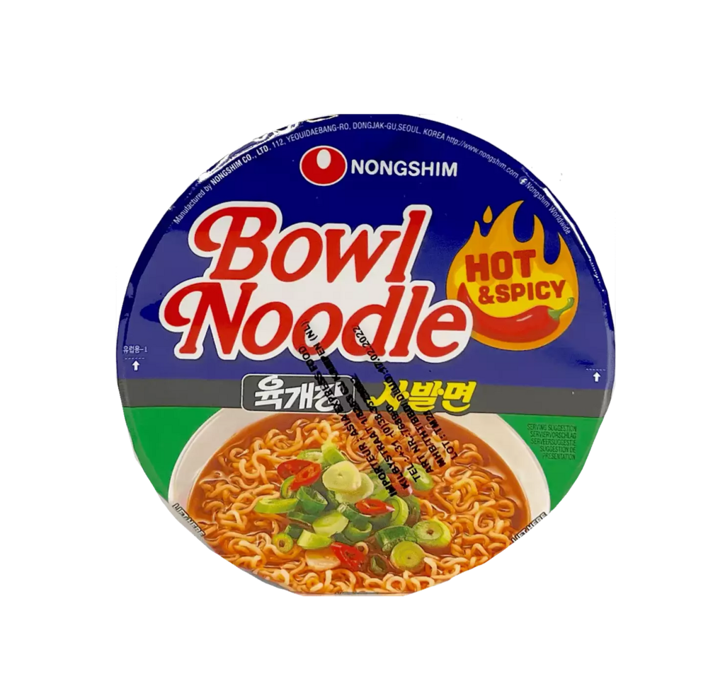 Instant Noodles Bowl Hot / Spicy Blue 100g Nongshim Korea