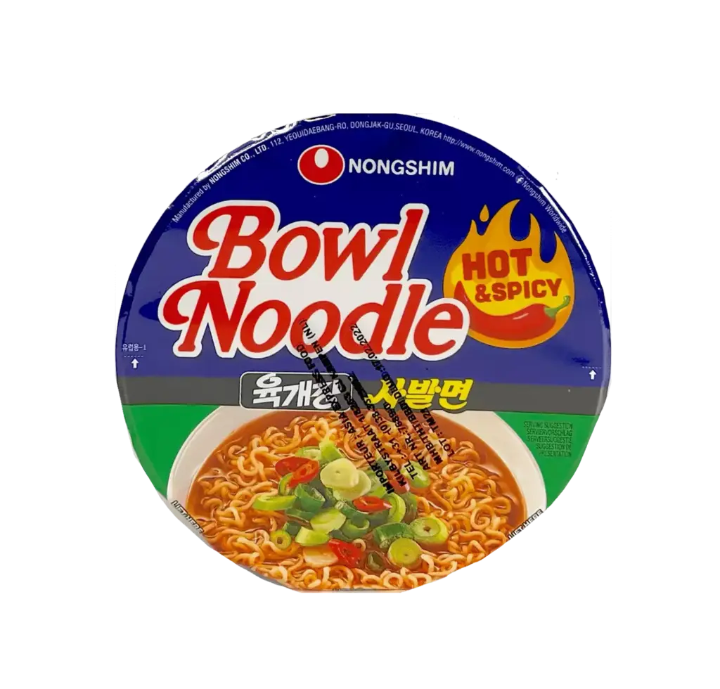 Instant Noodles Bowl Hot / Spicy Blue 100g Nongshim Korea