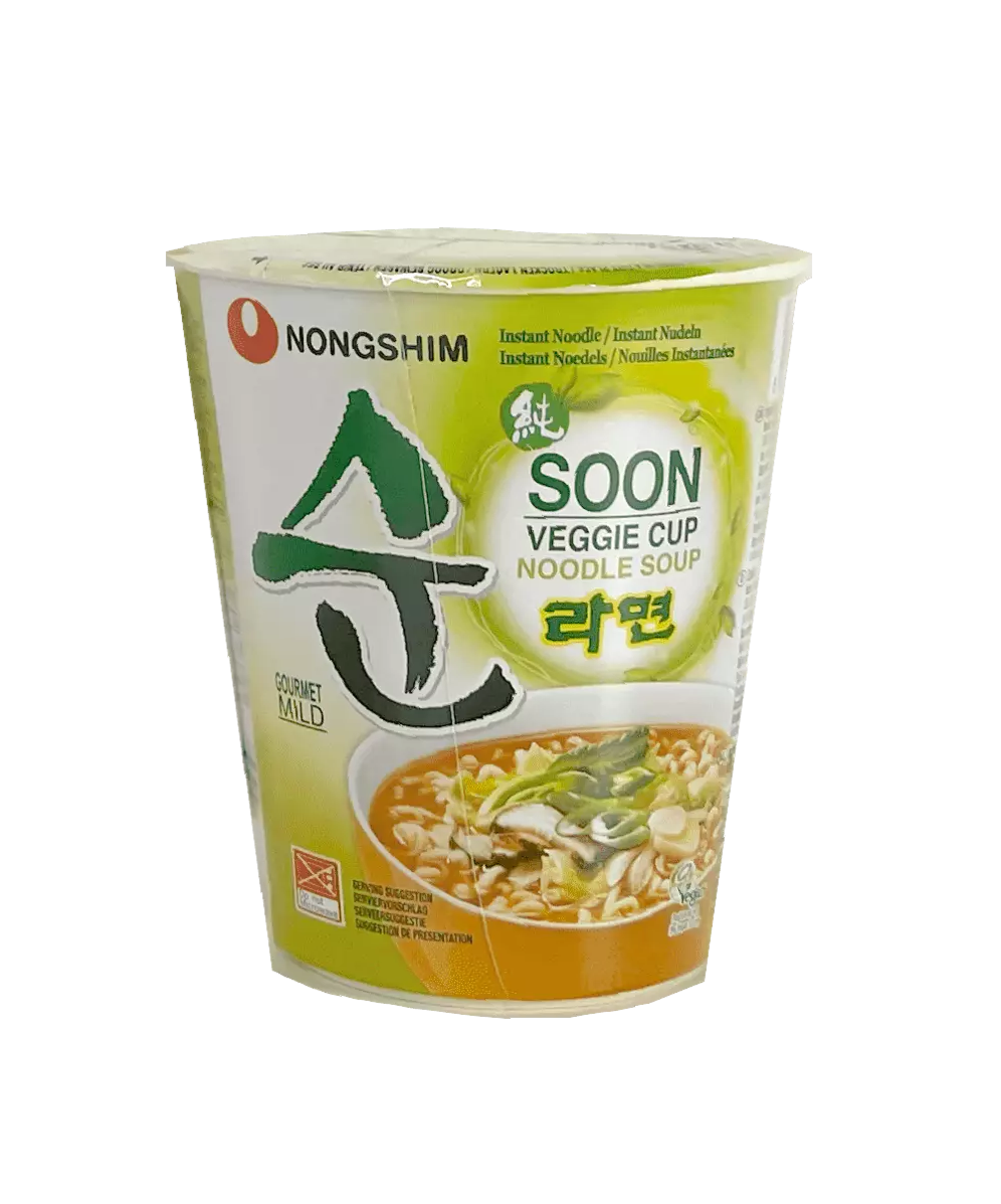 Instant Noodles Cup Soon Veggie Flavour 67g Nongshim Korea