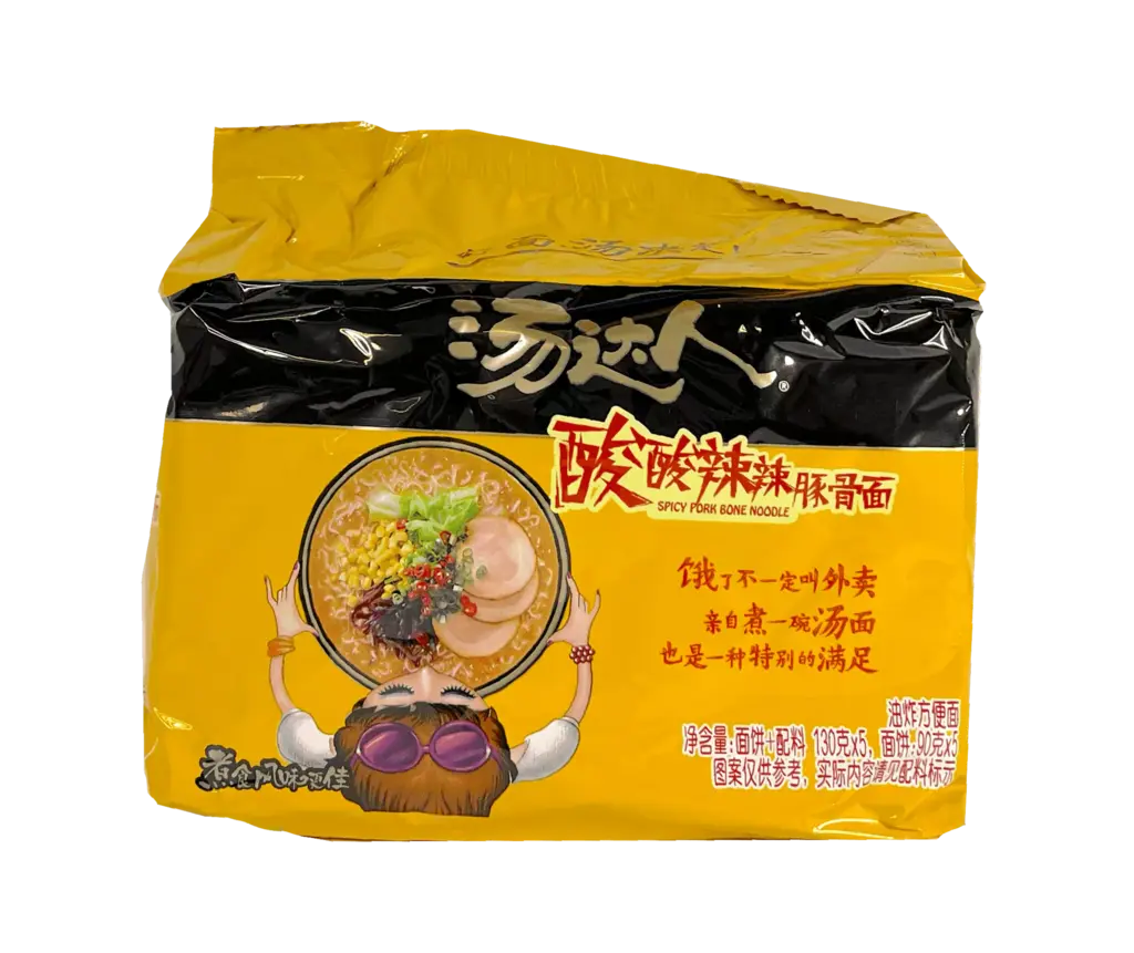 汤达人 酸酸辣辣豚骨面 130gx5pcs/组 统一 中国