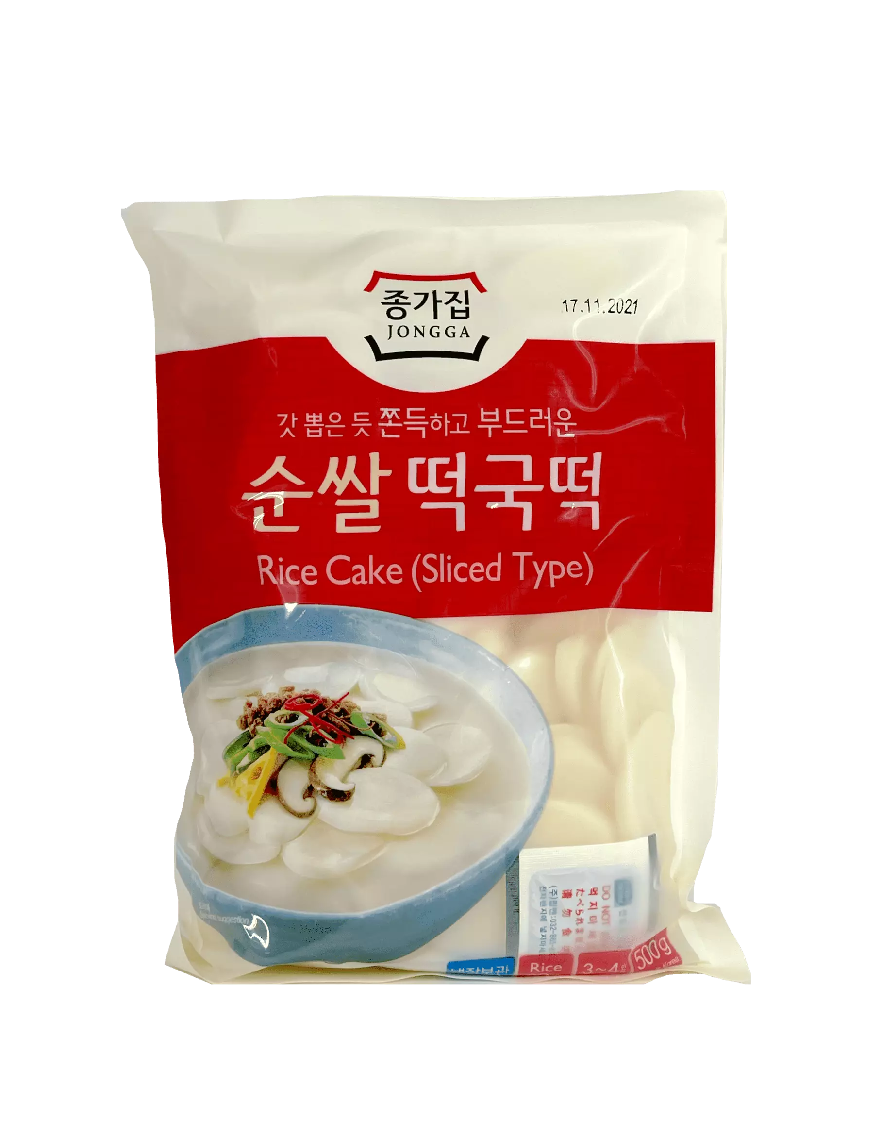 Rice Cakes Sliced 500g Chongga Korea