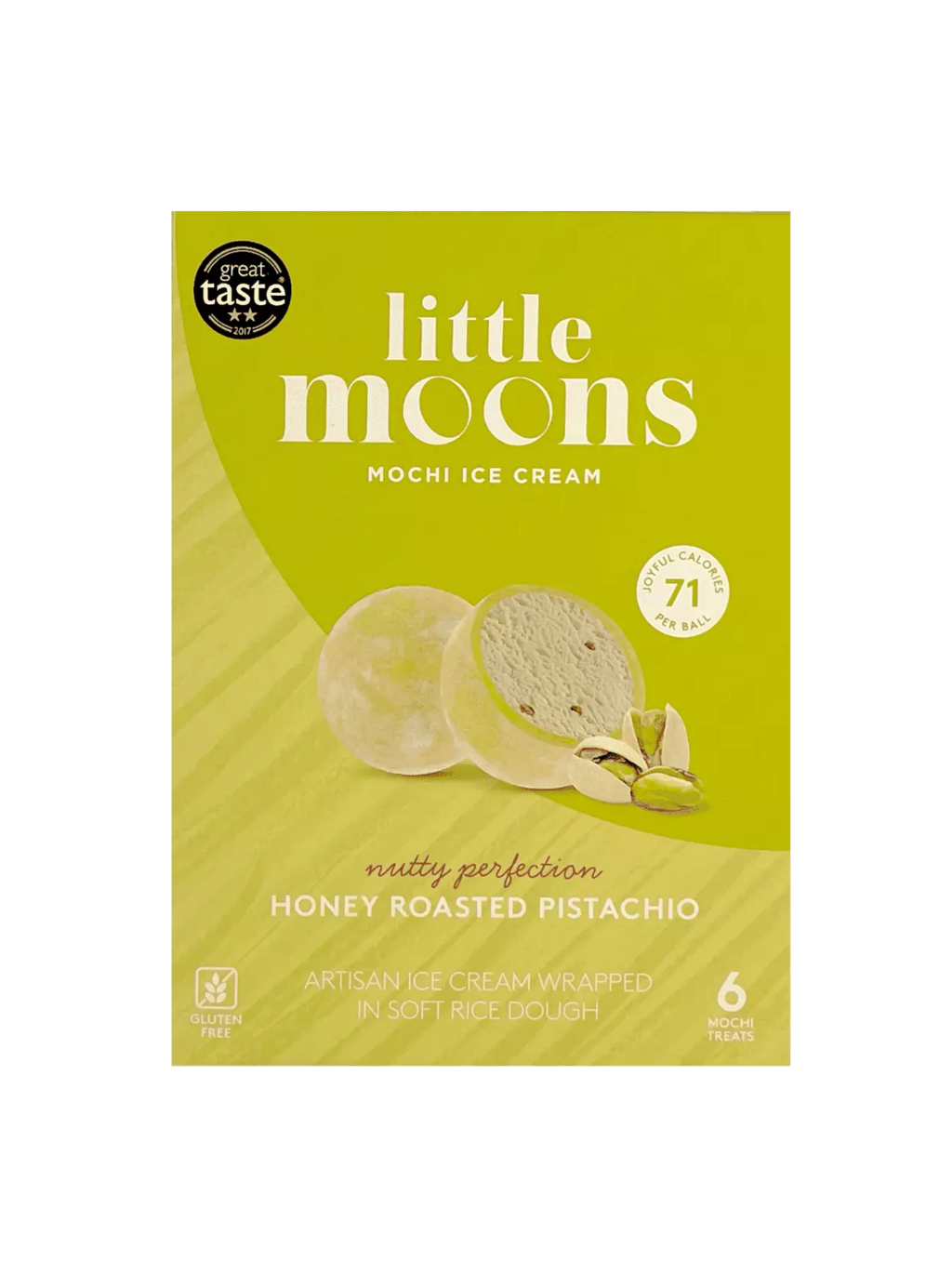 Mochi Ice Cream Honey Roasted Pistachio Frozen 192g Little Moons Great Britain