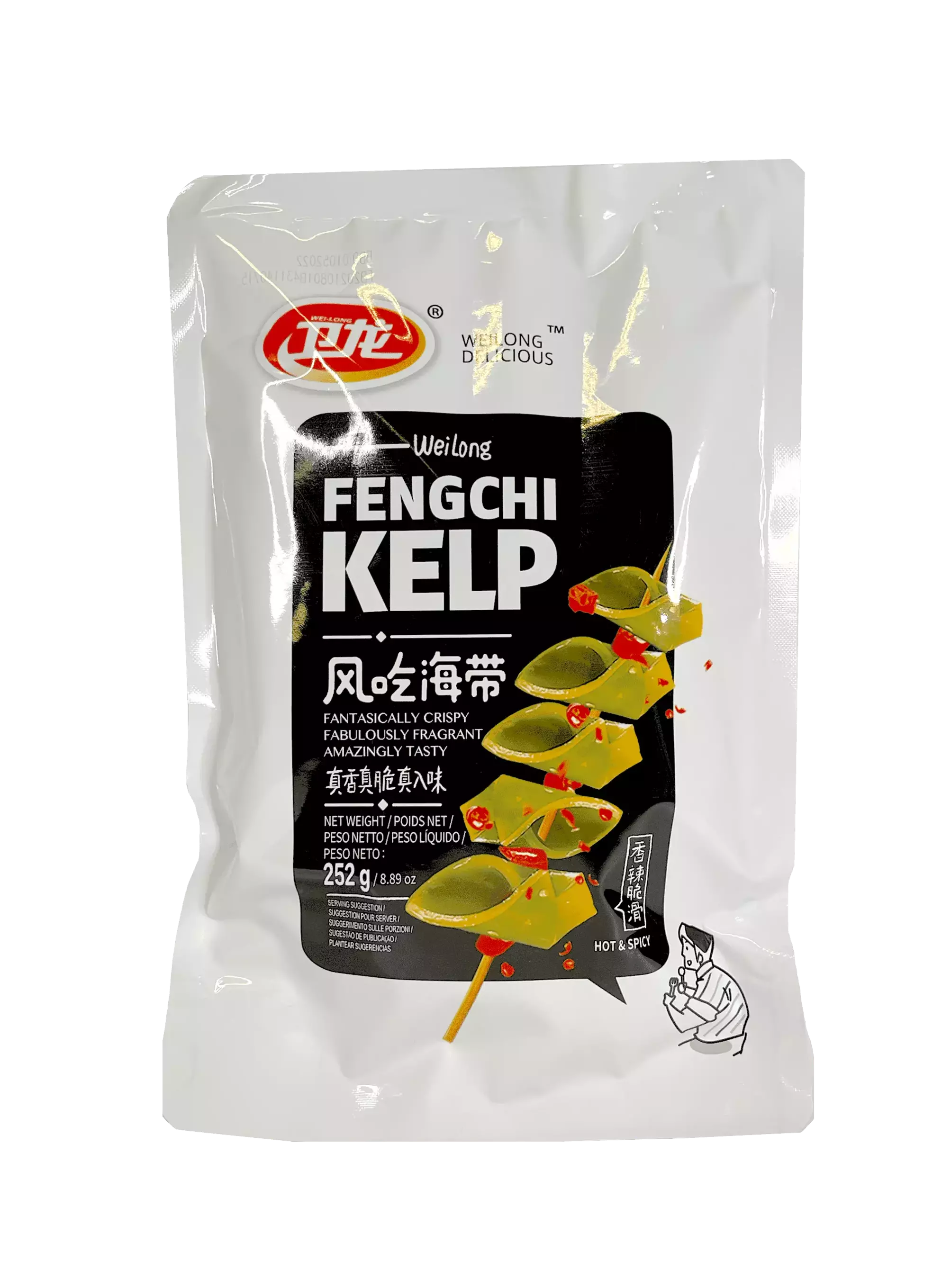 Fengchi Kelp Spicy Strips 252g FCHD Wei Long Kina