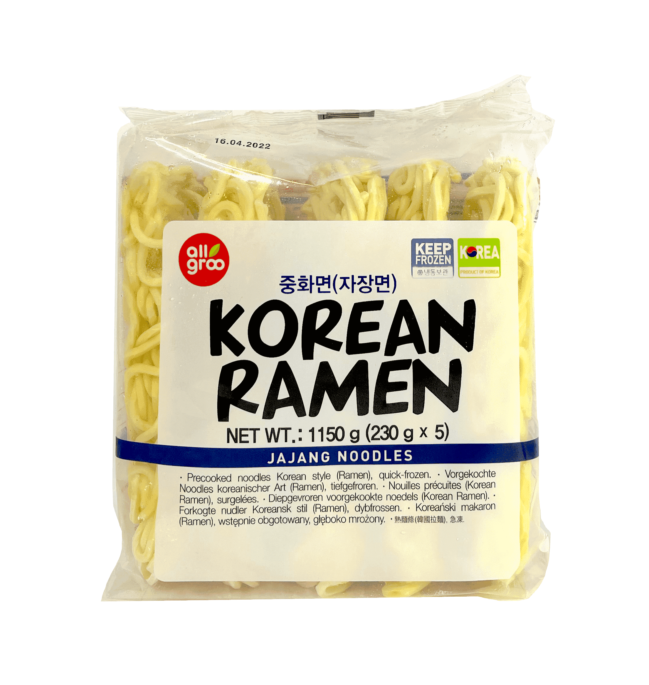 Korean Ramen Fryst 230gx5st/Förp Allgroo Korea
