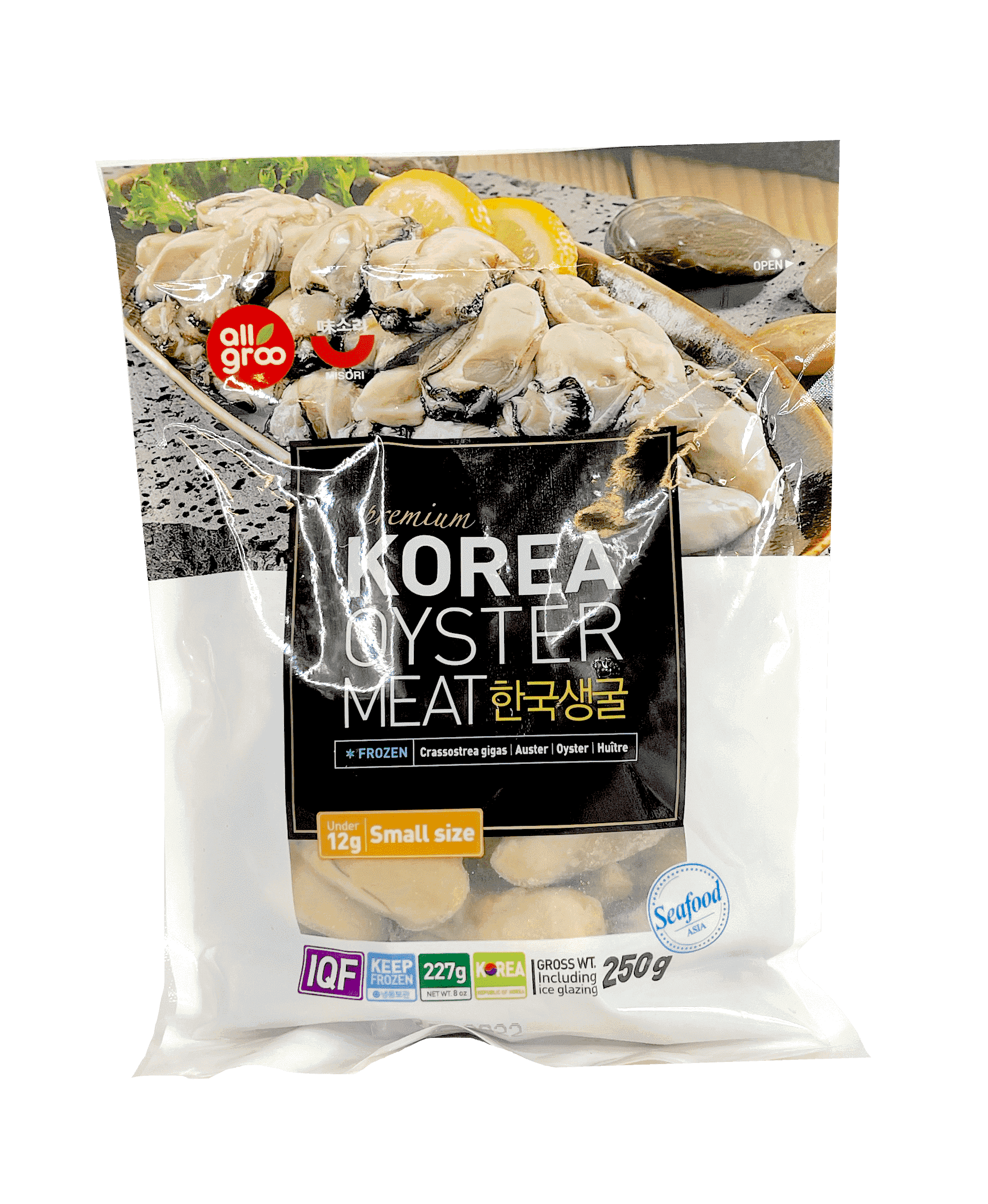Ostron Fryst IQF S-Size 250g Allgroo Korea