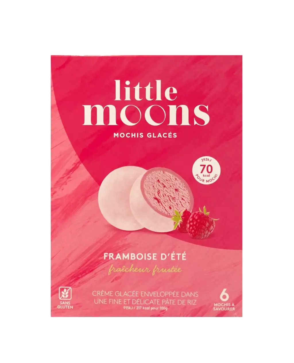 Mochiglass Hallon Smak Fryst 192g Little Moons Storbritannien