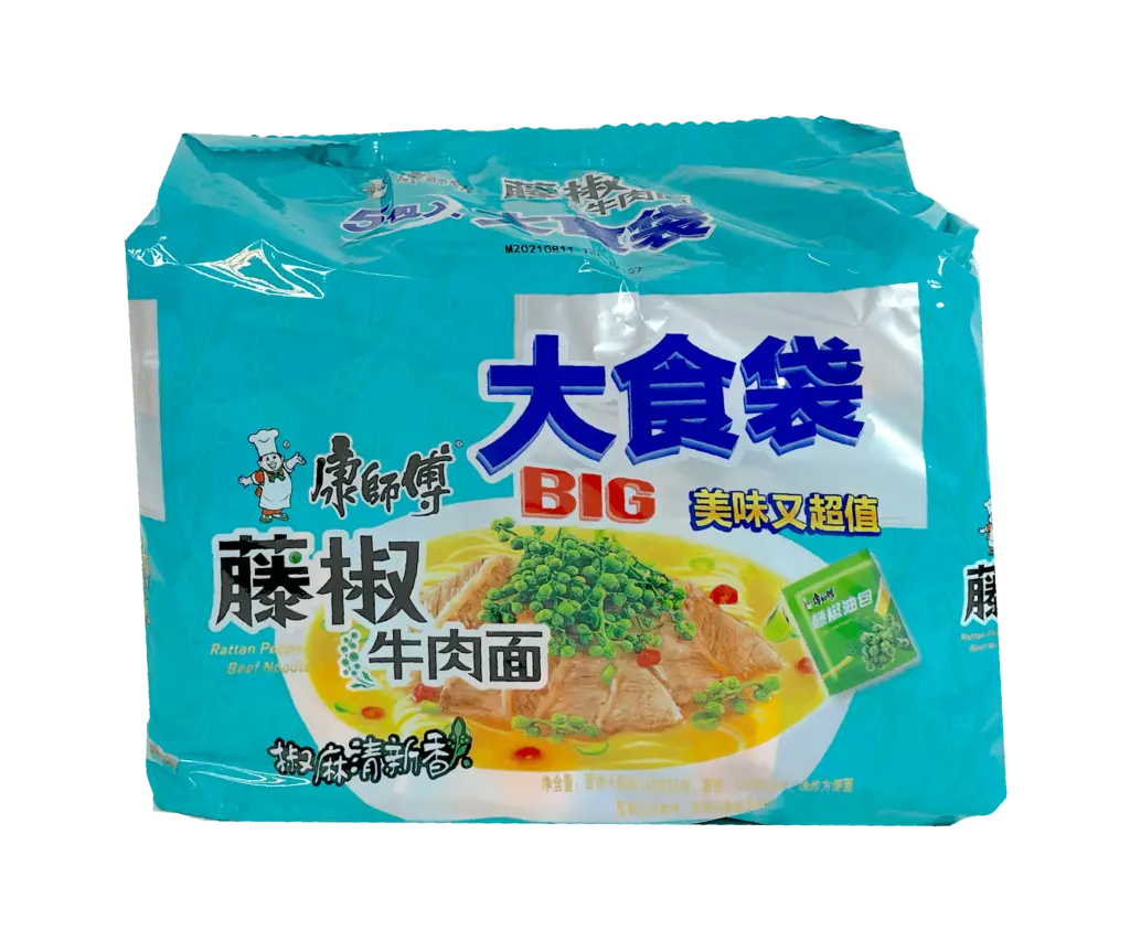 方便面 藤椒牛肉面 725g/145gx5包/组 康师傅 中国