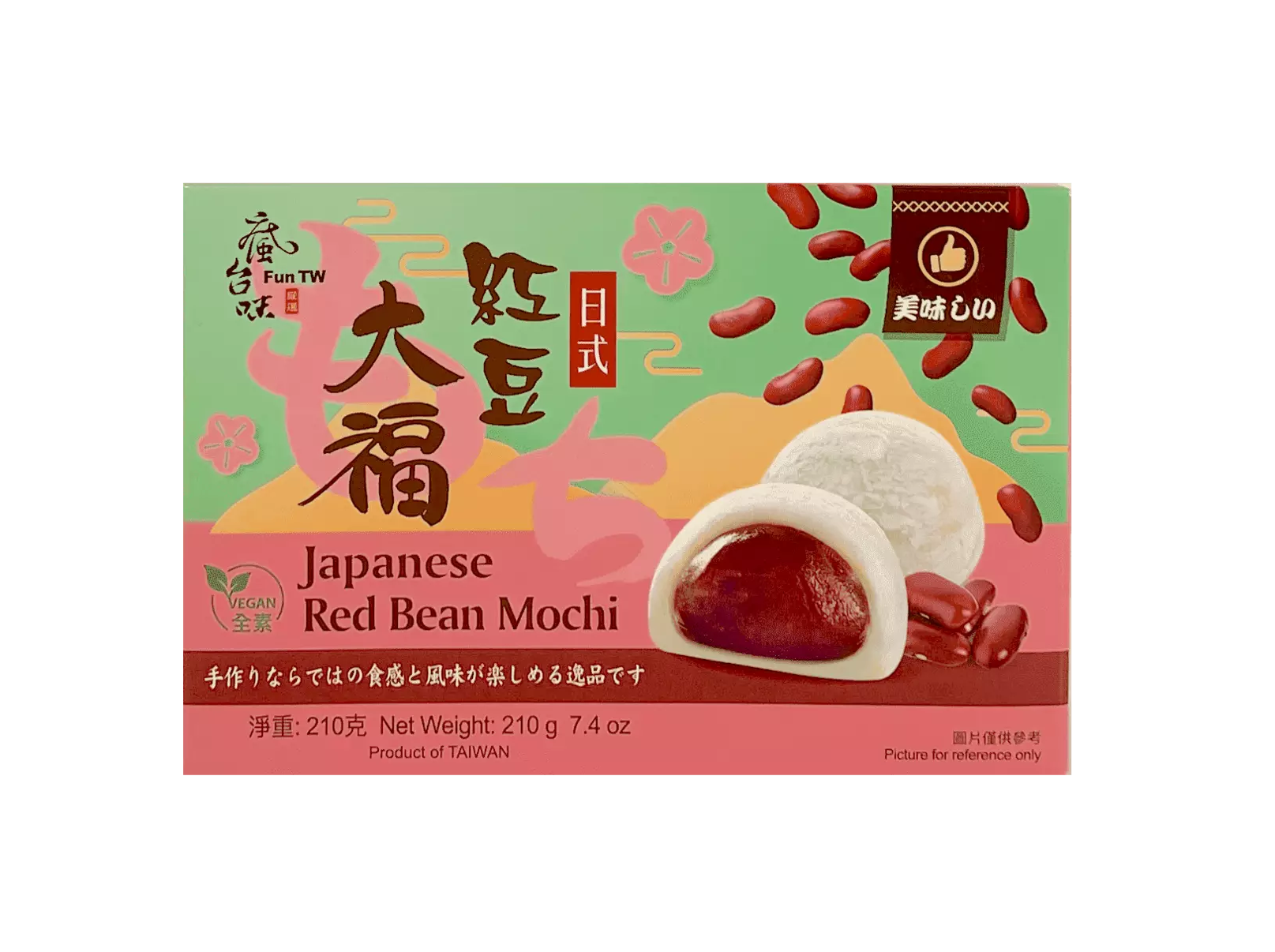 Mochi Med Rödbönspasta Fyllning 210g Feng Tai Wei Taiwan