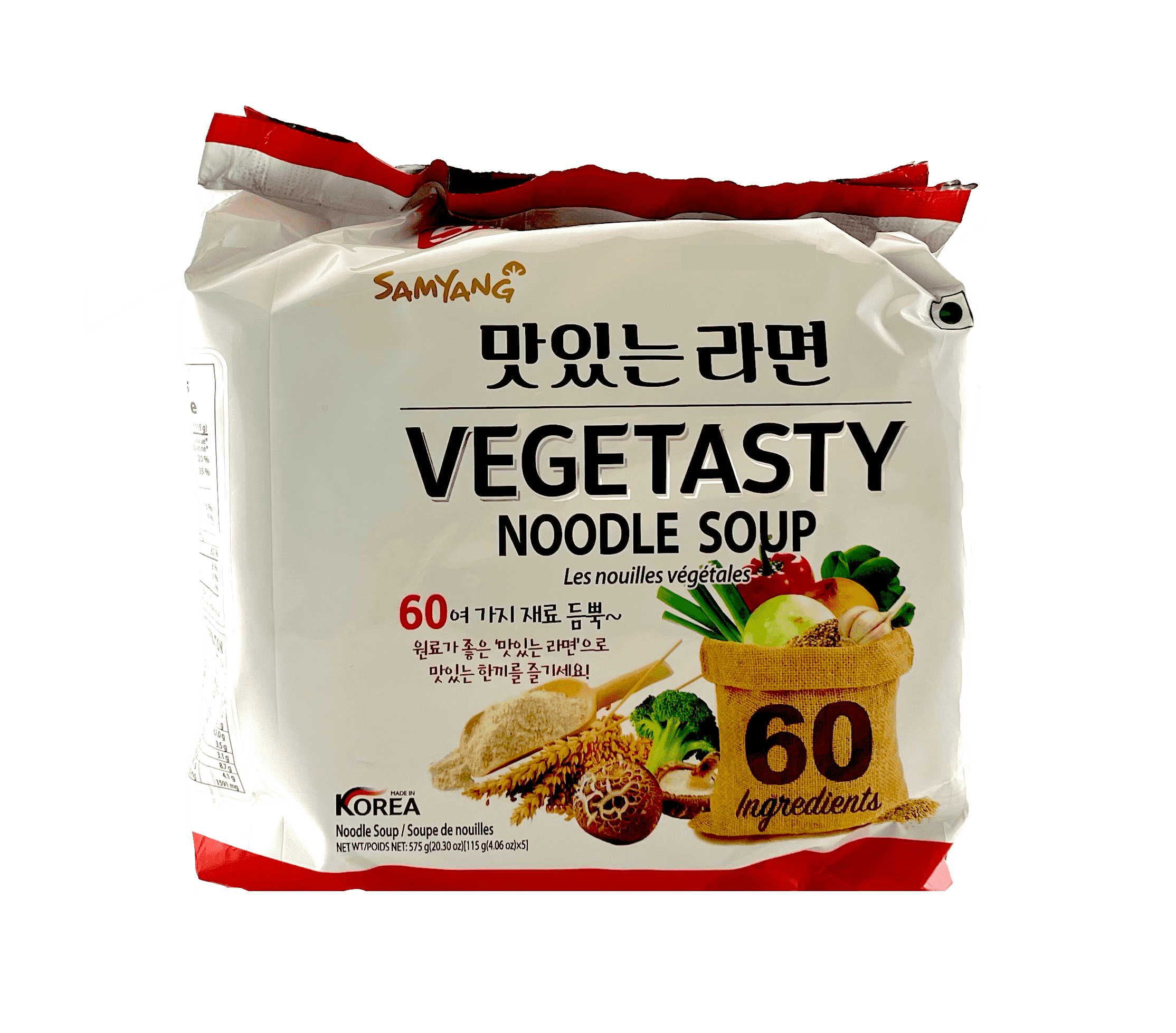Bäst Före:2023.03.15 Snabbnudlar Vegetasty 115gx5st Samyang Korean