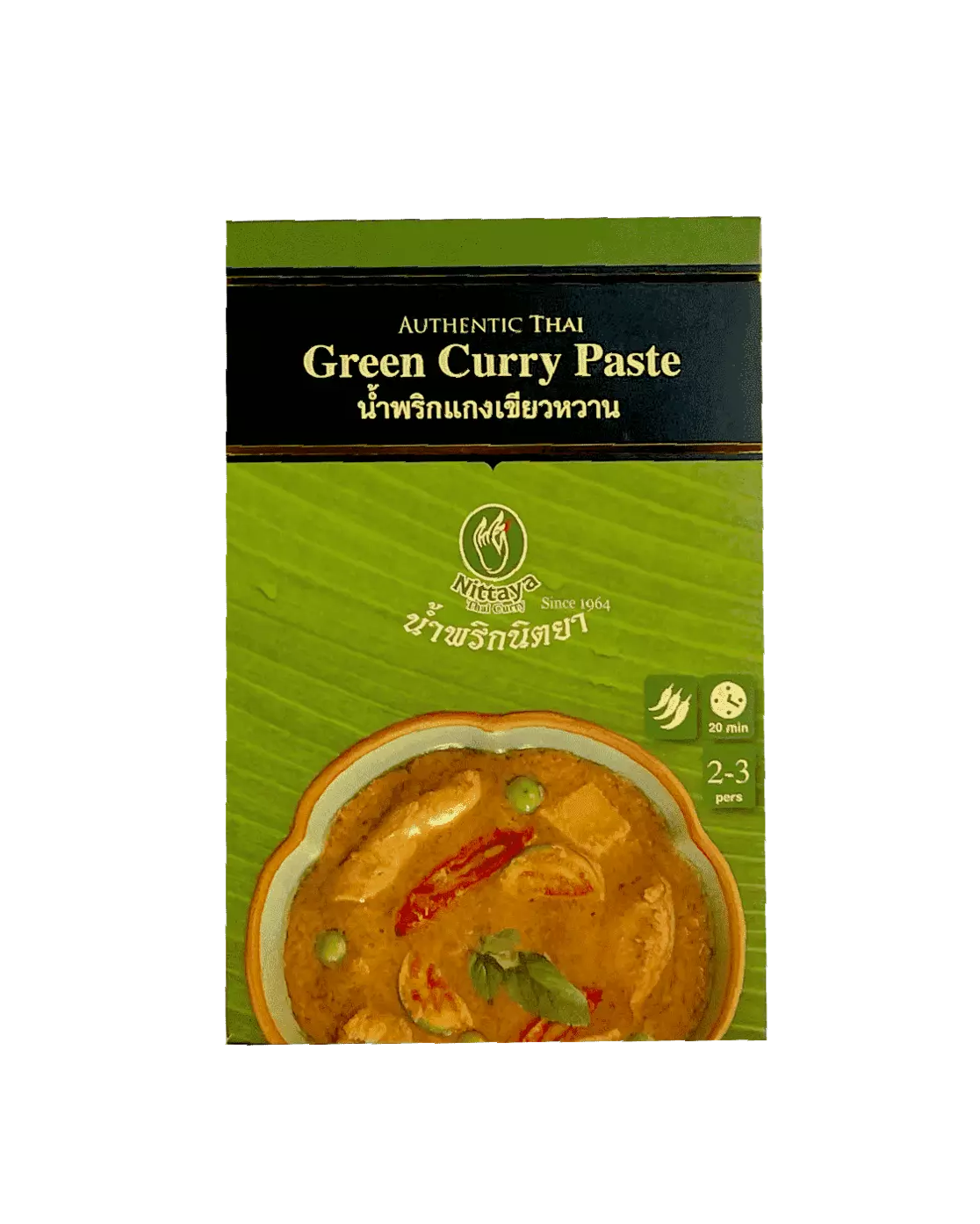 Grön currypasta 50g Nittaya Thailand