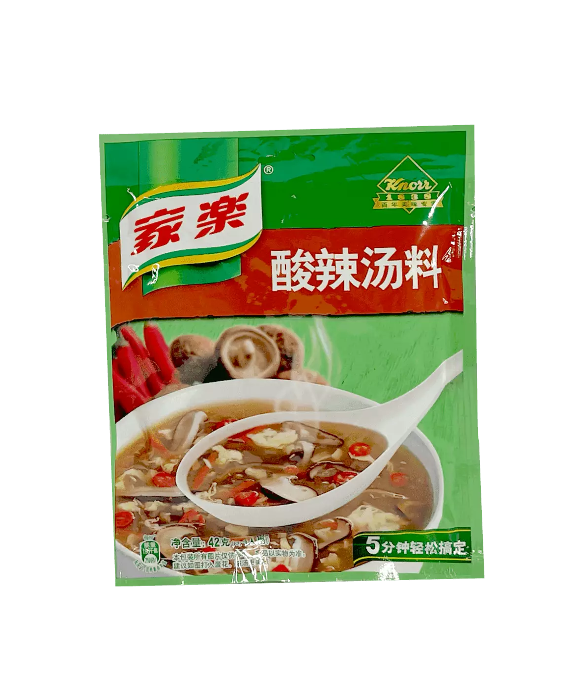 Snabbsoppa- Spicy/Sur Smak 42g Jia Le Kina