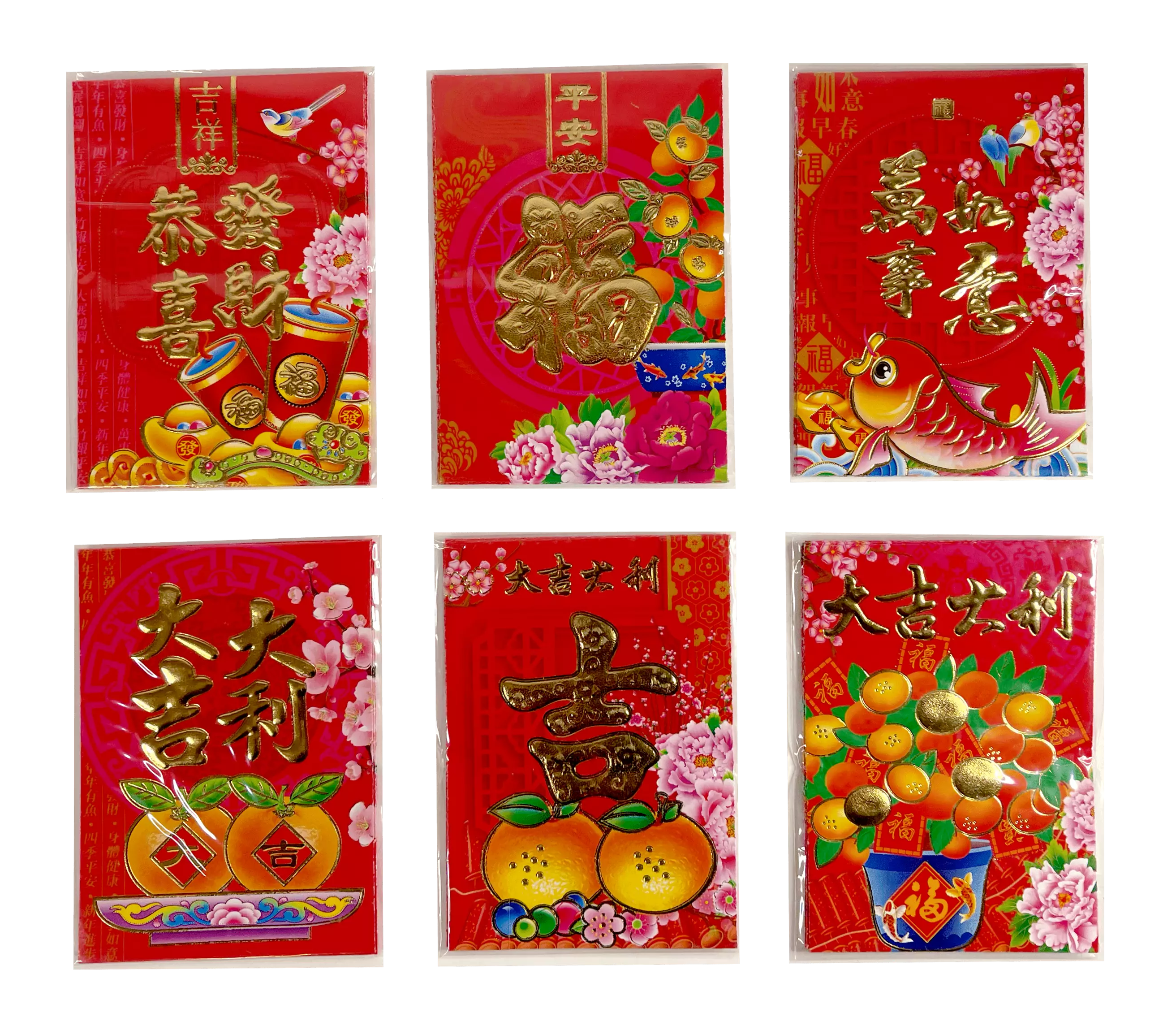 Red Envelope per bag (6 pcs), can not select motif - China