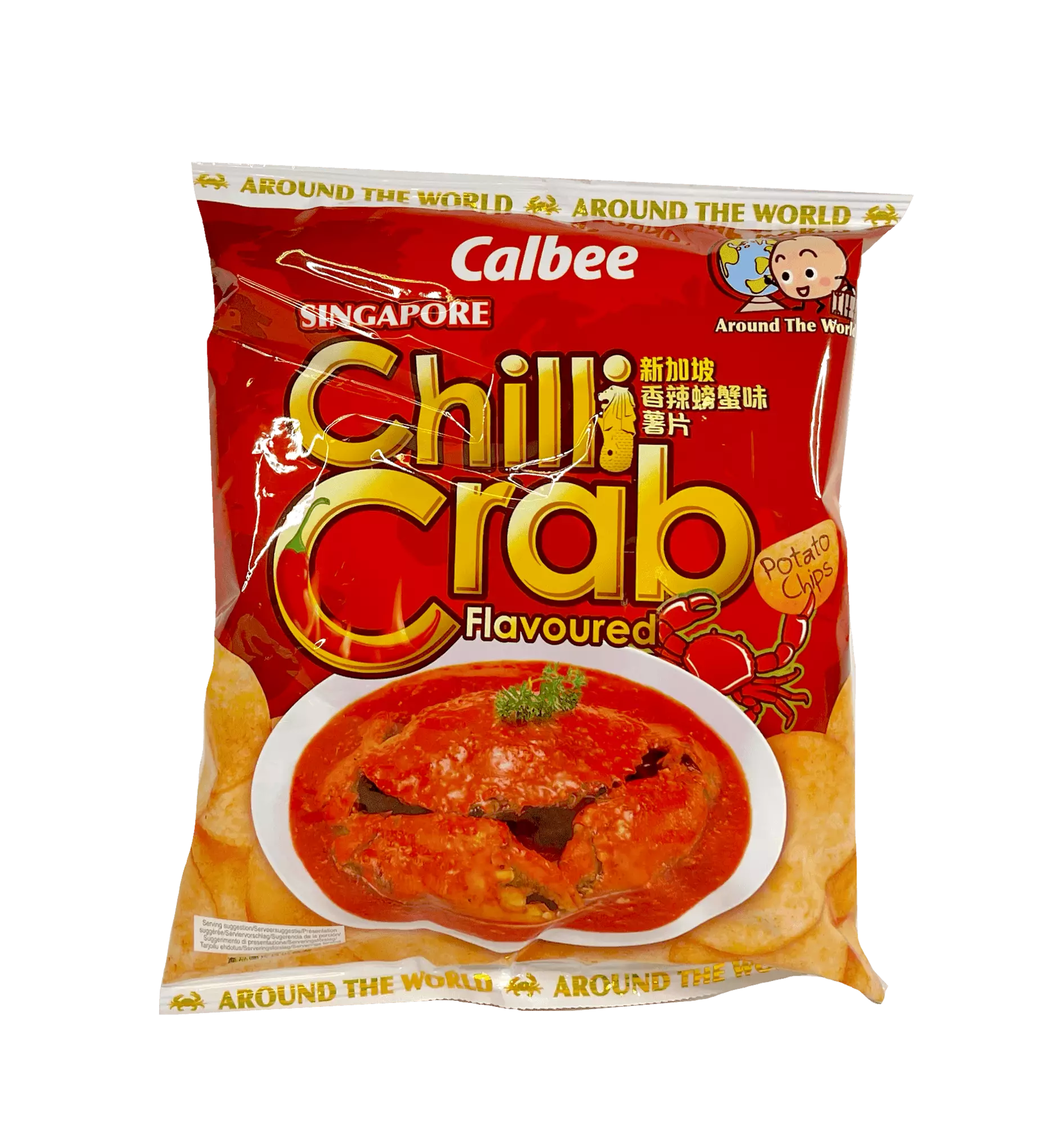 Chips Med Singapore Chilikrabba Smak 55g Calbee Kina